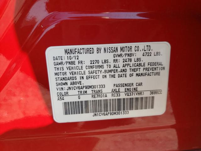 Photo 9 VIN: JN1CV6AP9DM301333 - INFINITI G37 BASE 