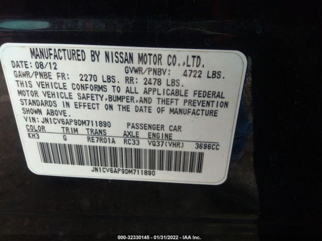 Photo 8 VIN: JN1CV6AP9DM711890 - INFINITI G37 SEDAN 