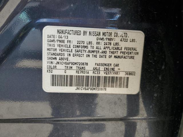 Photo 12 VIN: JN1CV6AP9DM720878 - INFINITI G37 BASE 