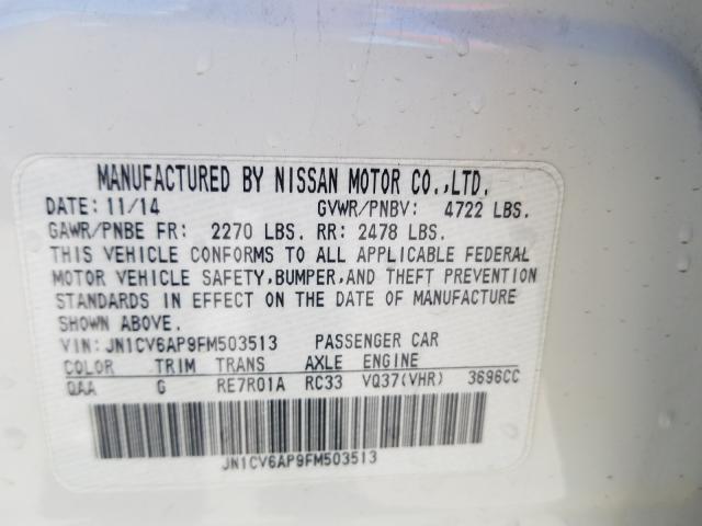 Photo 9 VIN: JN1CV6AP9FM503513 - INFINITI Q40 