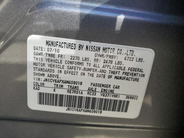 Photo 11 VIN: JN1CV6APXAM409018 - INFINITI G37 BASE 