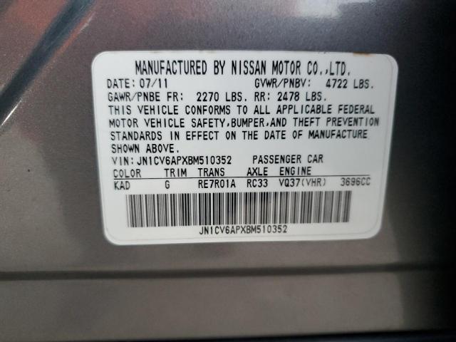 Photo 11 VIN: JN1CV6APXBM510352 - INFINITI G37 BASE 