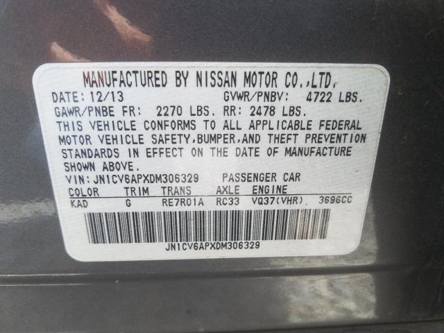 Photo 9 VIN: JN1CV6APXDM306329 - INFINITI G37 BASE 