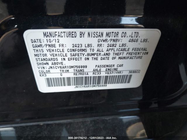 Photo 8 VIN: JN1CV6AR1DM756999 - INFINITI G37X 