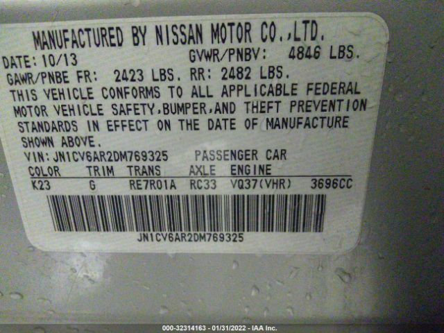 Photo 8 VIN: JN1CV6AR2DM769325 - INFINITI G37 SEDAN 