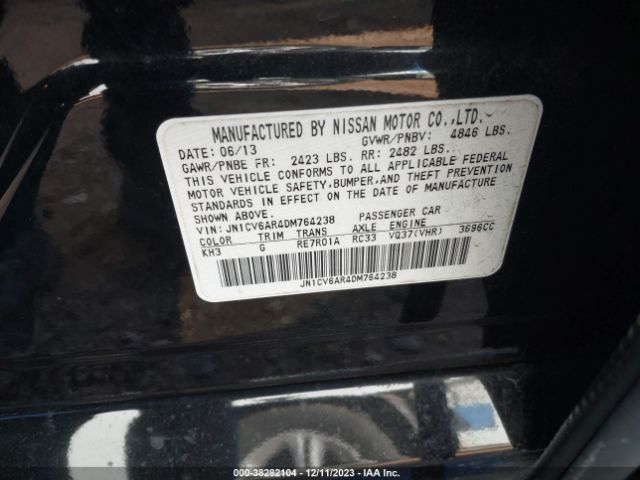 Photo 8 VIN: JN1CV6AR4DM764238 - INFINITI G37 SEDAN 