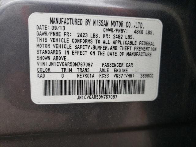 Photo 11 VIN: JN1CV6AR5DM767097 - INFINITI G37 