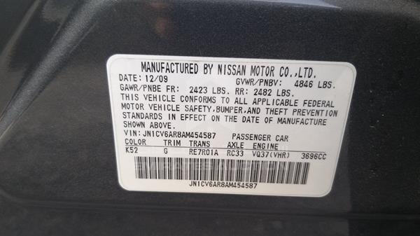 Photo 1 VIN: JN1CV6AR8AM454587 - INFINITI G 37 