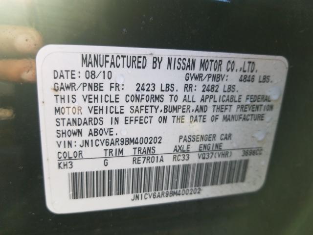 Photo 9 VIN: JN1CV6AR9BM400202 - INFINITI G37 