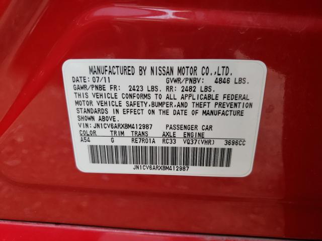 Photo 9 VIN: JN1CV6ARXBM412987 - INFINITI G37 