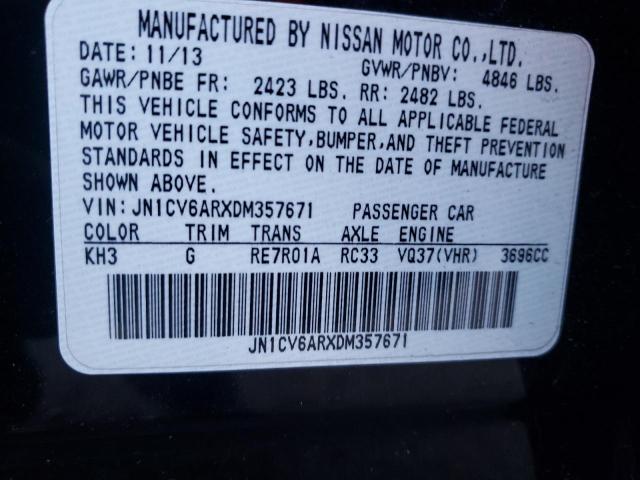 Photo 9 VIN: JN1CV6ARXDM357671 - INFINITI G37 