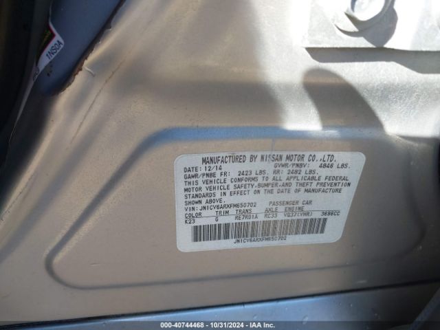 Photo 8 VIN: JN1CV6ARXFM650702 - INFINITI Q40 