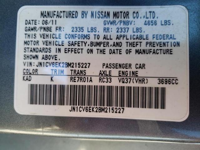 Photo 9 VIN: JN1CV6EK2BM215227 - INFINITI G37 BASE 