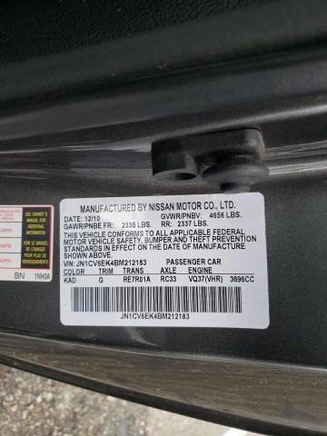 Photo 11 VIN: JN1CV6EK4BM212183 - INFINITI G37 BASE 