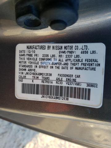 Photo 9 VIN: JN1CV6EK4BM212538 - INFINITI G37 BASE 