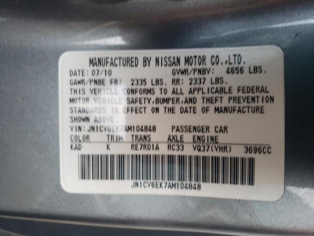 Photo 11 VIN: JN1CV6EK7AM104848 - INFINITI G37 BASE 