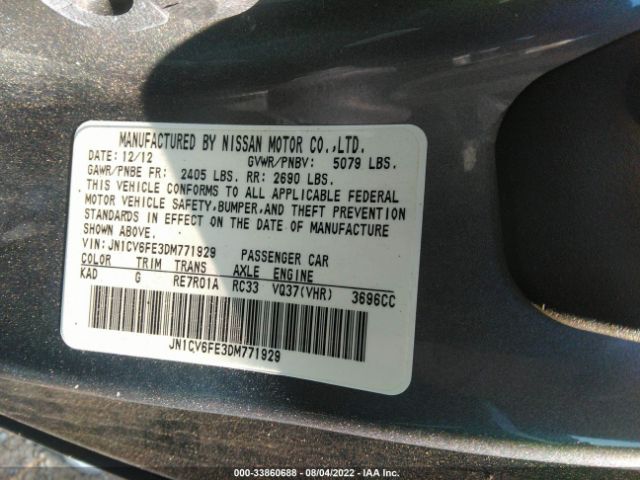 Photo 8 VIN: JN1CV6FE3DM771929 - INFINITI G37 CONVERTIBLE 