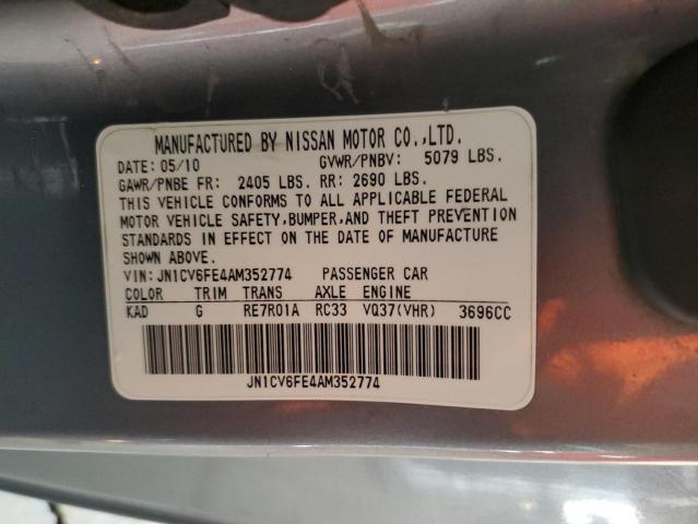 Photo 12 VIN: JN1CV6FE4AM352774 - INFINITI G37 