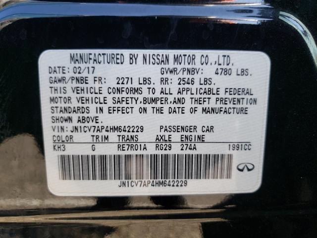 Photo 9 VIN: JN1CV7AP4HM642229 - INFINITI Q50 BASE 