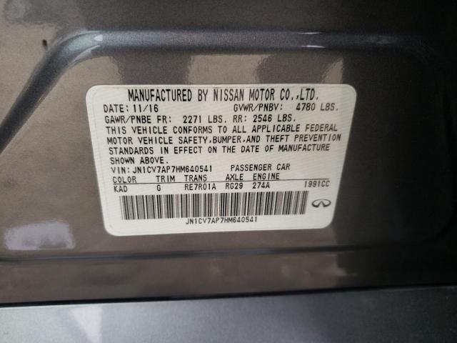 Photo 9 VIN: JN1CV7AP7HM640541 - INFINITI Q50 BASE 