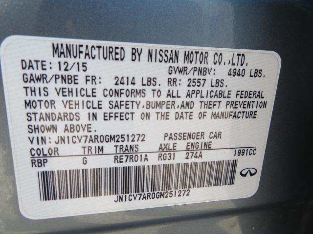 Photo 9 VIN: JN1CV7AR0GM251272 - INFINITI Q50 BASE 