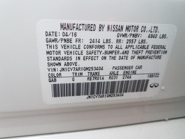 Photo 9 VIN: JN1CV7AR1GM253404 - INFINITI Q50 