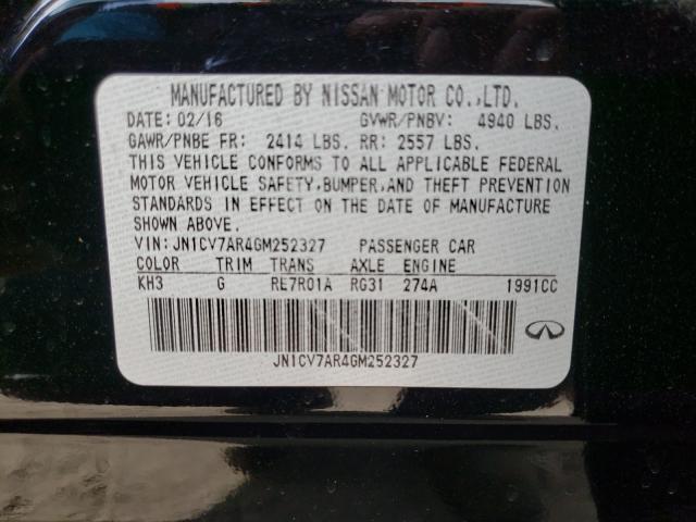 Photo 9 VIN: JN1CV7AR4GM252327 - INFINITI Q50 BASE 