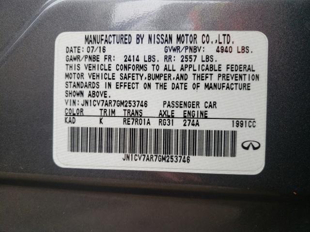 Photo 9 VIN: JN1CV7AR7GM253746 - INFINITI Q50 BASE 