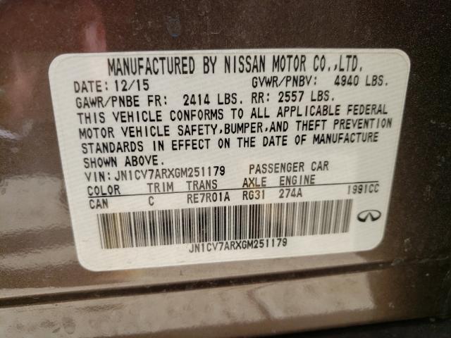 Photo 9 VIN: JN1CV7ARXGM251179 - INFINITI Q50 BASE 