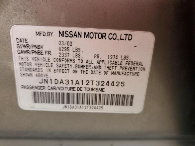 Photo 11 VIN: JN1DA31A12T324425 - NISSAN MAXIMA GLE 