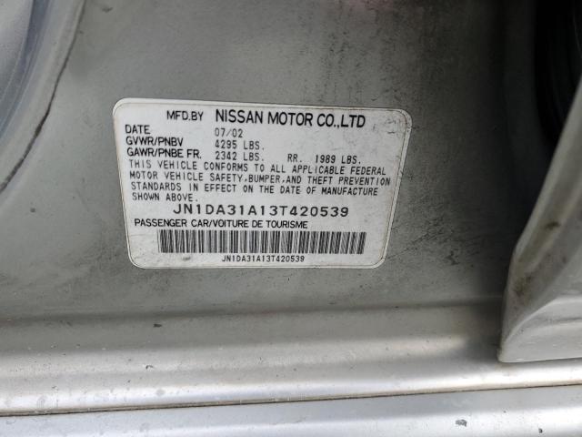 Photo 12 VIN: JN1DA31A13T420539 - NISSAN MAXIMA GLE 