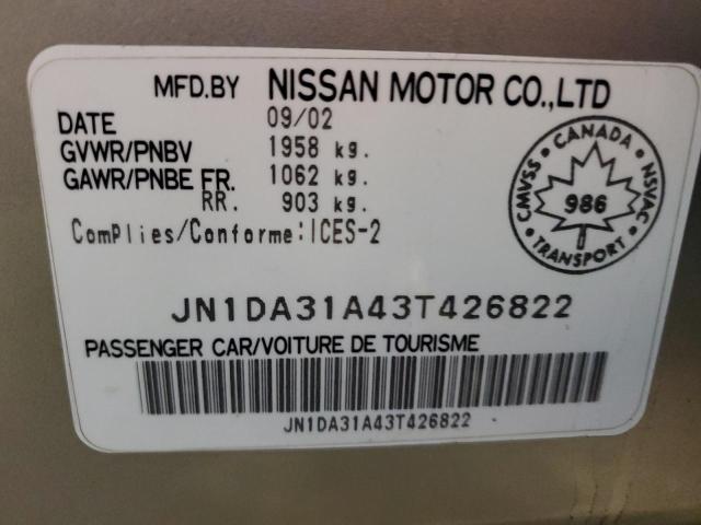 Photo 11 VIN: JN1DA31A43T426822 - NISSAN MAXIMA GLE 