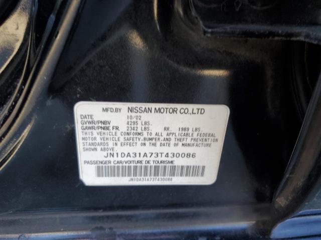 Photo 11 VIN: JN1DA31A73T430086 - NISSAN MAXIMA GLE 