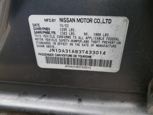 Photo 11 VIN: JN1DA31A83T433014 - NISSAN MAXIMA 