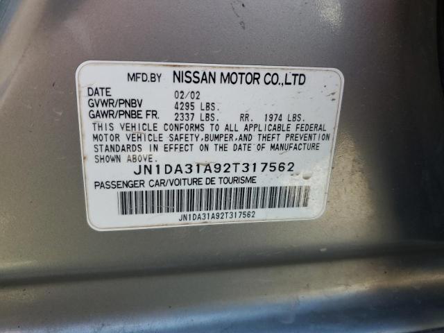 Photo 12 VIN: JN1DA31A92T317562 - NISSAN MAXIMA 