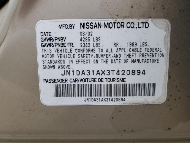 Photo 11 VIN: JN1DA31AX3T420894 - NISSAN MAXIMA GLE 