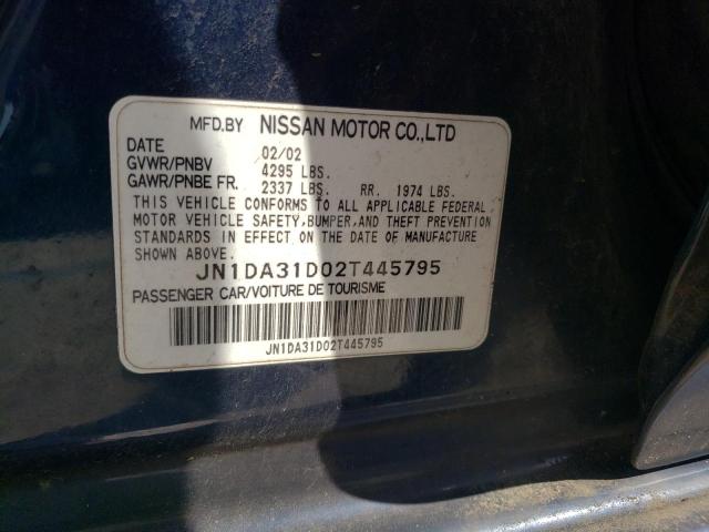 Photo 11 VIN: JN1DA31D02T445795 - NISSAN MAXIMA 