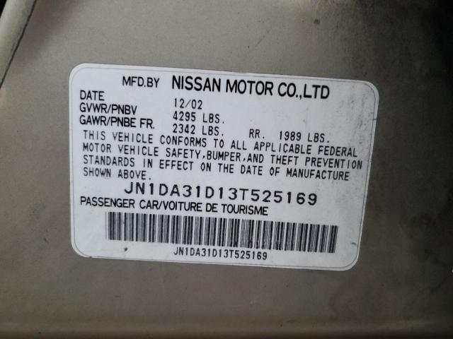 Photo 11 VIN: JN1DA31D13T525169 - NISSAN MAXIMA 