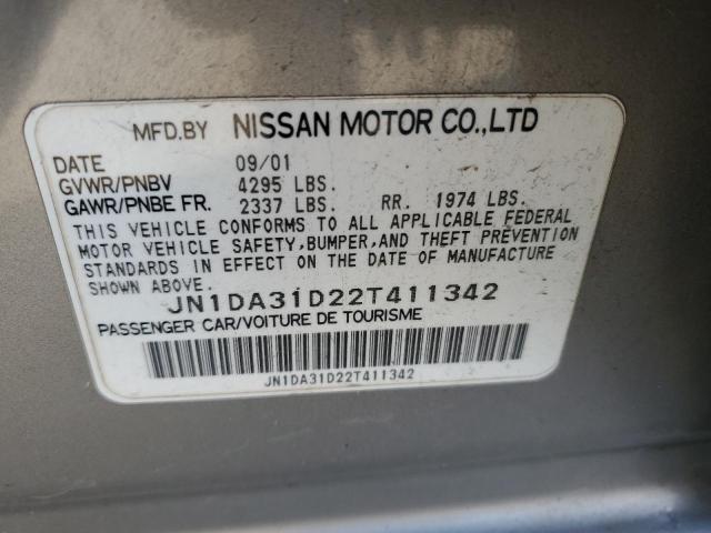 Photo 12 VIN: JN1DA31D22T411342 - NISSAN MAXIMA 