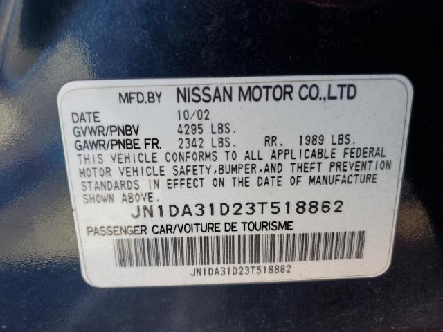 Photo 11 VIN: JN1DA31D23T518862 - NISSAN MAXIMA 