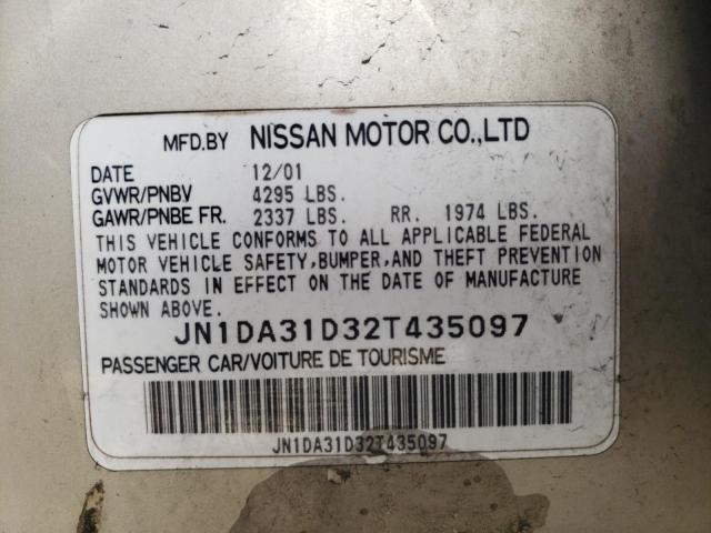 Photo 12 VIN: JN1DA31D32T435097 - NISSAN MAXIMA GLE 