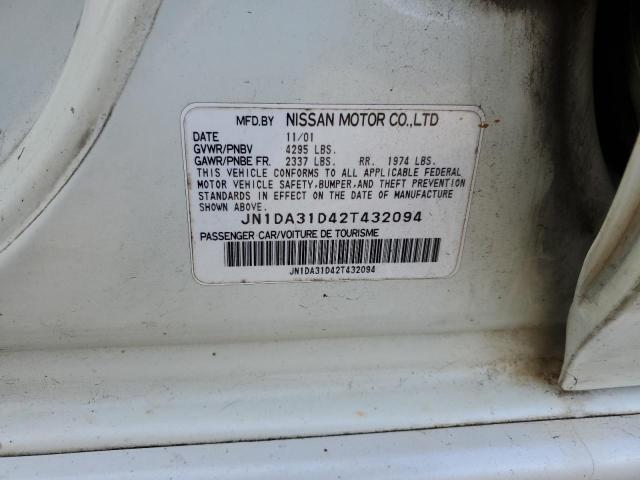 Photo 12 VIN: JN1DA31D42T432094 - NISSAN MAXIMA GLE 