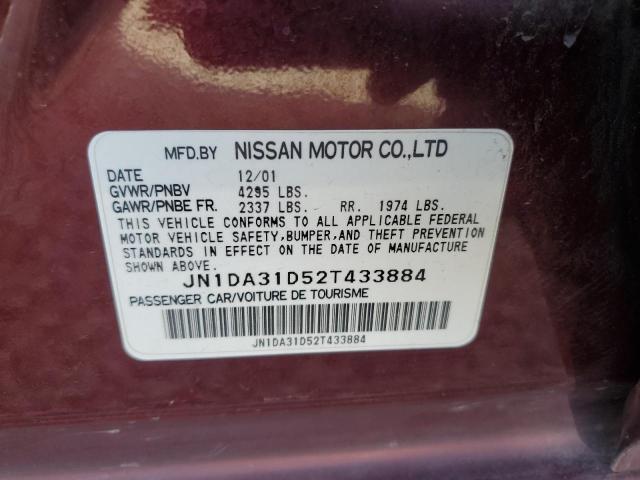 Photo 11 VIN: JN1DA31D52T433884 - NISSAN MAXIMA GLE 