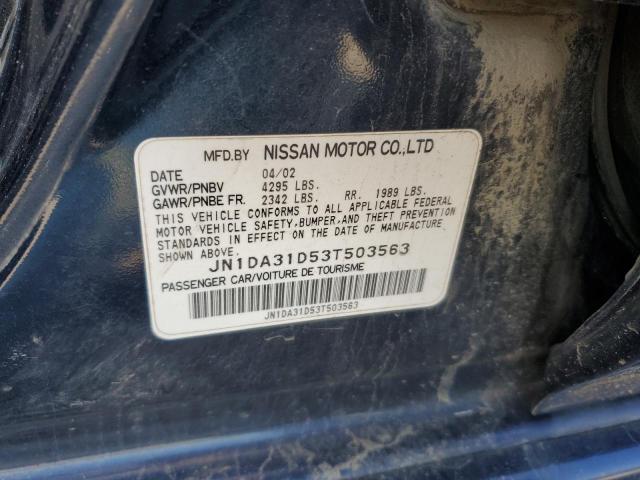 Photo 11 VIN: JN1DA31D53T503563 - NISSAN MAXIMA GLE 