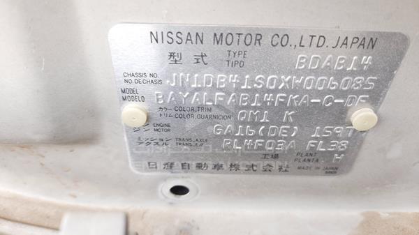 Photo 1 VIN: JN1DB41S0XW006085 - NISSAN SUNNY 