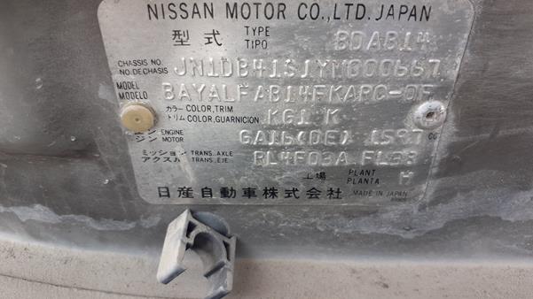 Photo 2 VIN: JN1DB41S1YW000667 - NISSAN SUNNY 