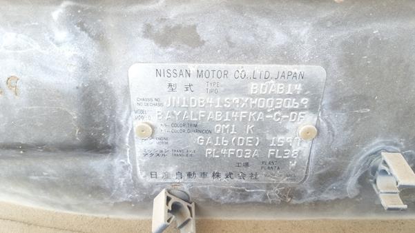 Photo 3 VIN: JN1DB41S9XW003069 - NISSAN SUNNY 