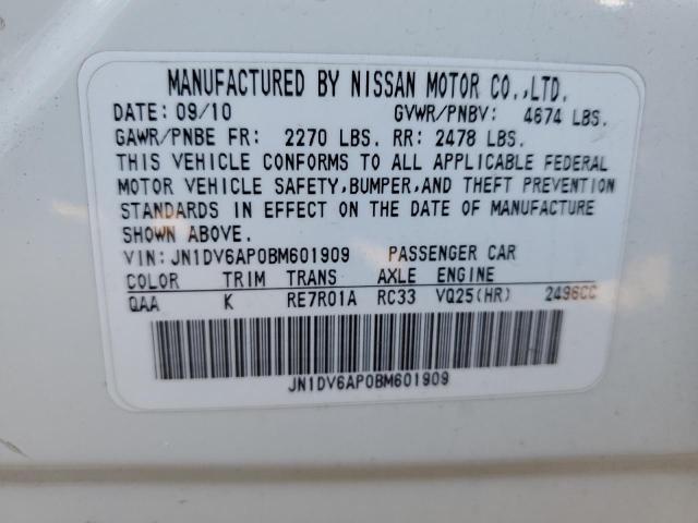 Photo 11 VIN: JN1DV6AP0BM601909 - INFINITI G25 BASE 