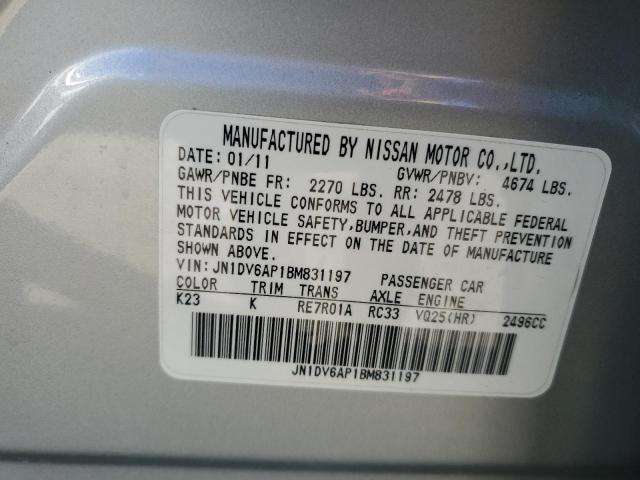 Photo 12 VIN: JN1DV6AP1BM831197 - INFINITI G25 