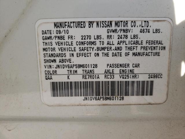 Photo 11 VIN: JN1DV6AP5BM601128 - INFINITI G25 BASE 